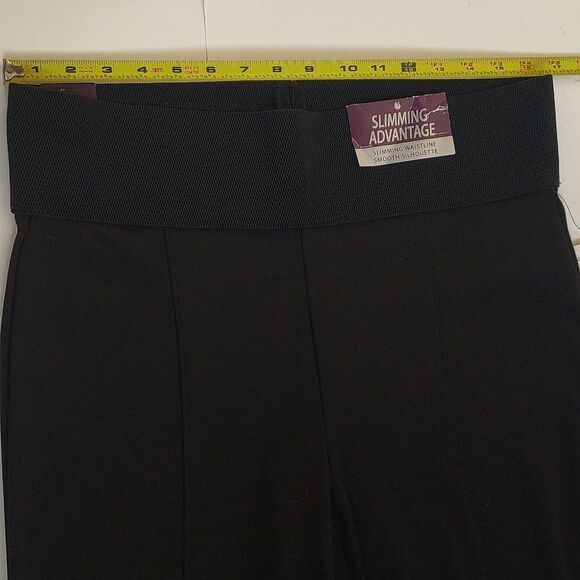 NWT Ladies Gloria Vanderbuilt Lucy Black Straight Slimming HI Waist Pants Medium - Picture 4 of 9